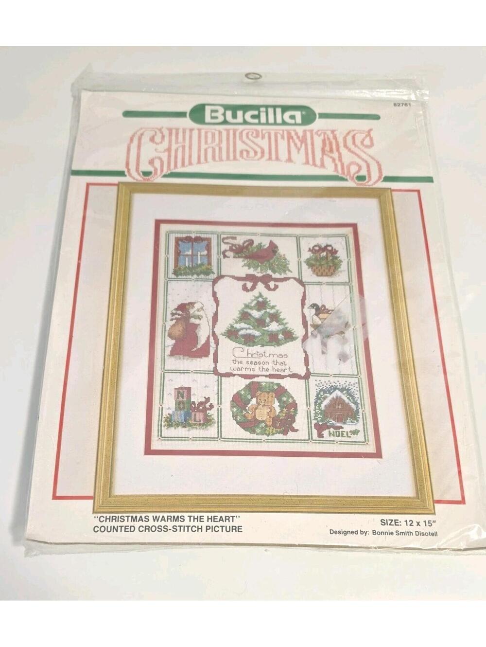 BUCILLA CHRISTMAS WARMS THE HEART COUNTED CROSS STITCH KIT #82761 Sealed Bag